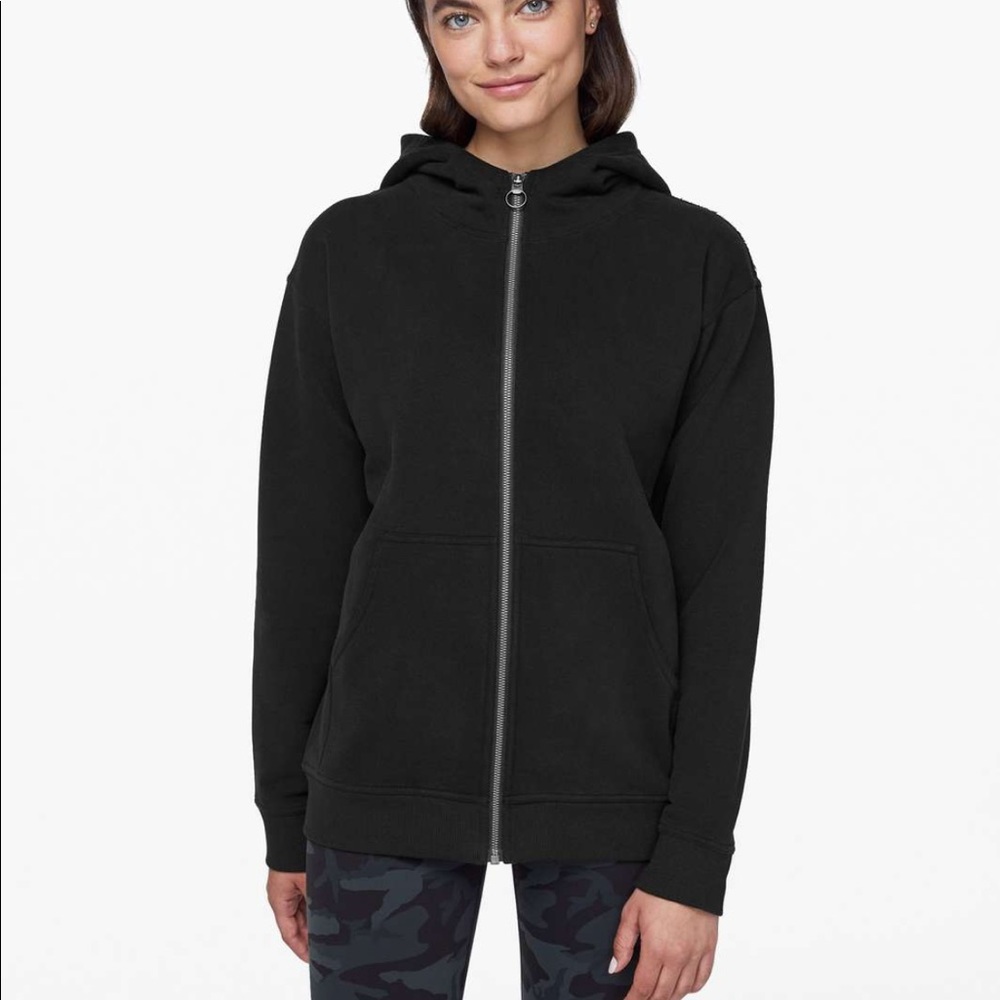 Lululemon All Yours Full zip Hoodie. Size small, black. Gently used.